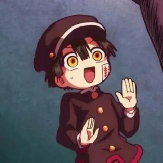 🔲 9bcb03c4 Hanako Toilet-Bound Hanako-kun anime, hanako-kun, chibi, school uniform, supernatural whatsapp sticker