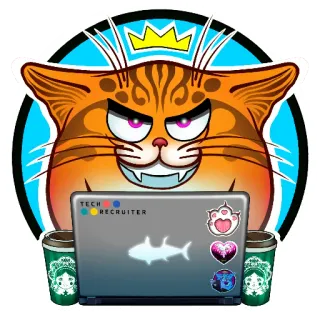 😋 c8d4f0bc TECH
RECRUITER cat, computer, recruiter, tech, crown, laptop, job telegram sticker