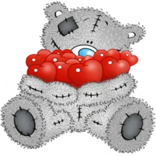 ❤ 5656d638 ตุ๊กตาหมี, หัวใจ, ความรัก, น่ารัก, ทักทาย, การ์ตูน telegram sticker