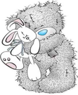 😌 64b3a1d6 ตุ๊กตาหมี, ตุ๊กตา, กระต่าย, ของเล่น, กอด, น่ารัก telegram sticker