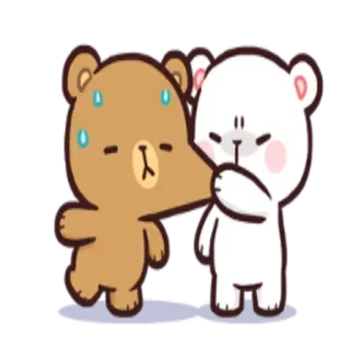 🙄 022a94c3 osos, dibujos animados, lindo, beso, amor telegram sticker