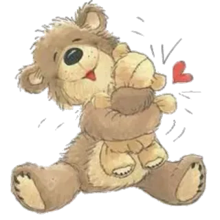 🤗 066043b2 oso, dibujos animados, lindo, amor, osito de peluche, abrazando telegram sticker