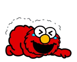 😂 28c616a0 Elmo Elmo, Sesame Street, dibujos animados, riendo, feliz telegram sticker