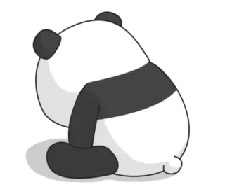 😞 2b5a825e Panda, Animal, Lindo, Blanco y negro telegram sticker