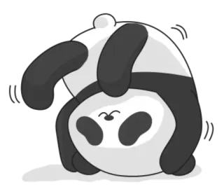 🙄 31f4ba46 Panda, Dibujos animados, Animal, Lindo, Adhesivo telegram sticker