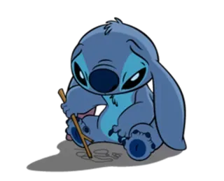 😔 50aa6d2b Stitch Lilo & Stitch stitch, lilo y stitch, disney, dibujos animados, triste, alien telegram sticker