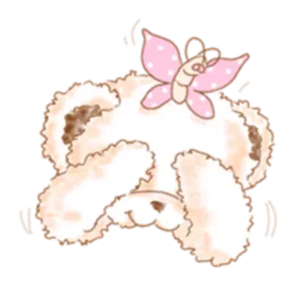 🙈 52059039 mariposa, esponjoso, blanco, dibujos animados, lindo telegram sticker