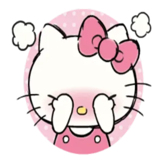 🙈 9c6e7242 Hello Kitty hello kitty, kawaii, lindo, dibujos animados, pegatina, rosa, personaje telegram sticker