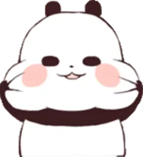 ☺️ aab6836e Panda, Lindo, Animal, Dibujos animados, Kawaii telegram sticker