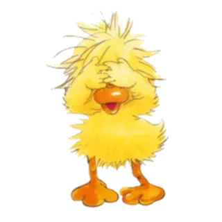 🙈 cbccd96f pato, dibujos animados, tímido, cucú, lindo, animal telegram sticker