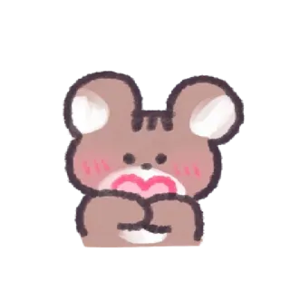 💞 29db4008 schattig, beer, dier, kawaii, cartoon, digitale kunst telegram sticker