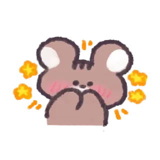 ⭐️ 593916ea beer, schattig, cartoon, dier, sticker, illustratie telegram sticker