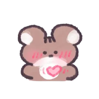 💗 6bcd9347 beer, hart, schattig, cartoon, dier, liefde, kawaii telegram sticker