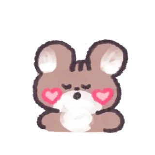 💝 7ec0550a beer, schattig, cartoon, dier, kawaii, harten telegram sticker