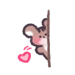 🥺 b6631f4d cartoon, dier, schattig, hart, sticker, clipart telegram sticker