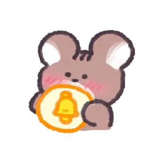 🖐 d33c31b6 dier, muis, schattig, bel, melding telegram sticker