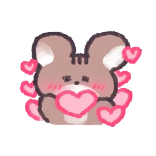 💖 da6083a4 beer, hart, liefde, schattig, sticker, dier telegram sticker