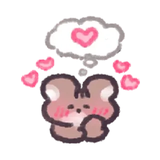 🥺 e10a60a2 beer, liefde, hart, schattig, cartoon, dier telegram sticker