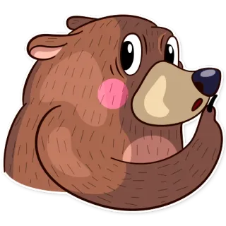 🤐 7af8b5f1 oso, dibujos animados, dedo medio, ofensivo, animal, grosero telegram sticker