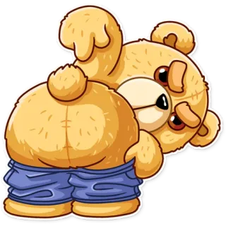 😡 ea0edad9 плюшевый мишка, мультфильм, шорты, милый, медведь, животное telegram sticker