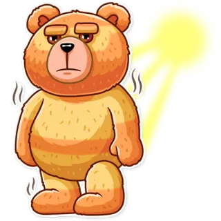 🥵 eb079c86 медведь, животное, мультфильм, наклейка, млекопитающее telegram sticker