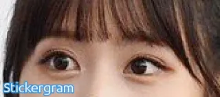 👀 2bd57fed Stickergram olhos, rosto, cabelo, mulher telegram sticker