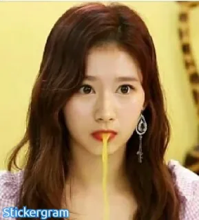 🤤 2f3b4c9e Stickergram pessoa, comendo, comida, mulher, stickergram telegram sticker