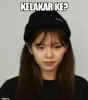 😒 f32a44a7 KELAKAR KE? meme, engraçado, retrato, mulher telegram sticker