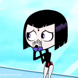 🤐 0cb834cb Raven Teen Titans Go! Dessin animé, Teen Titans, Super-héros, Fille whatsapp sticker