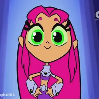 😊 562fa9b9 Starfire Teen Titans Go! dessin animé, Teen Titans, super-héros, Starfire, BD whatsapp sticker