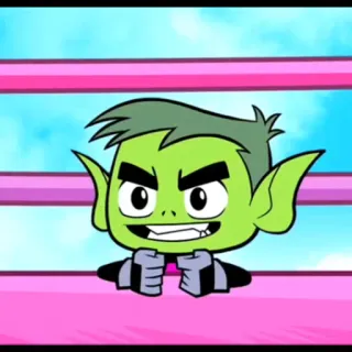 😈 5c0b8746 Beast Boy Teen Titans Go! dessin animé, vert, ado, titan, super-héros whatsapp sticker