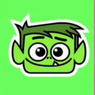 🙂 8005a7d3 Beast Boy Teen Titans dessin animé, Teen Titans, vert, héros, Beast Boy whatsapp sticker