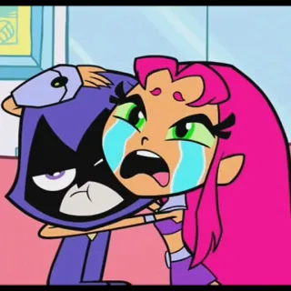 😭 895c7537 Raven Teen Titans Go! Dessin animé, Teen Titans, Starfire, Animation, Amitié whatsapp sticker