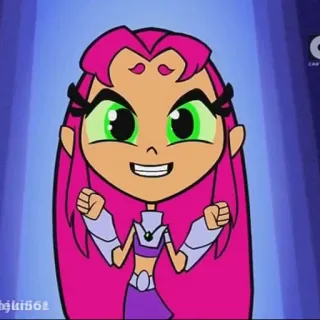 😁 d1d4d43d Starfire Teen Titans Go! Dessin animé, Super-héros, Fille, Ado, Starfire whatsapp sticker