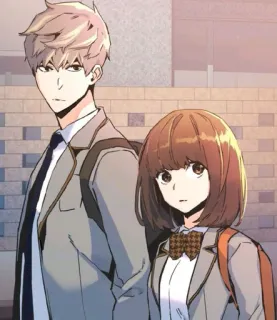 ✨ f915a3df アニメ, 学校, カップル, 制服, 友達 telegram sticker