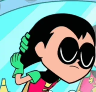 🔥 36a45485 Robin Teen Titans Go! 만화, 슈퍼히어로, DC 코믹스, 로빈, 틴 타이탄즈 telegram sticker