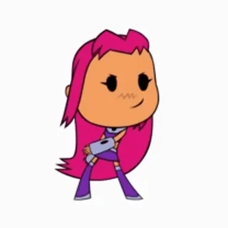 🟣 8fa6385f Starfire Teen Titans Go! 스타파이어, 틴 타이탄즈, 만화, 슈퍼히어로 telegram sticker