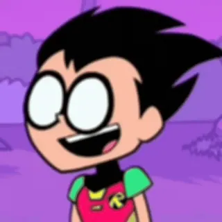 🔥 f650d4d0 Robin Teen Titans Go! 만화, 틴 타이탄, 로빈, DC 코믹스, 슈퍼히어로, 애니메이션 telegram sticker