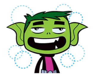 😰 016c8f39 Beast Boy Teen Titans cartoon, green, teen, superhero, shape-shifter telegram sticker