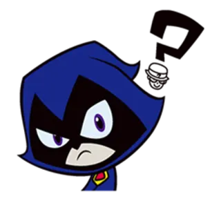 😘 114b6b18 Raven Teen Titans Go! cartoon, teen titans, raven, superhero telegram sticker