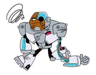 😒 88ceb51d Cyborg Teen Titans Go! cartoon, cyborg, teen titans, robot telegram sticker