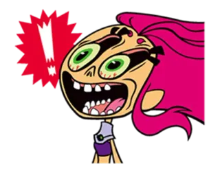 😙 cef5b1f2 Starfire Teen Titans Go! cartoon, superhero, dc comics, teen titans, starfire telegram sticker