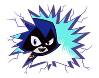 😨 ebee2221 Raven Teen Titans Go! cartoon, superhero, magic, teen, titans, go telegram sticker