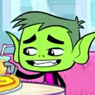✨ 18fc7c5a Beast Boy Teen Titans 만화, 슈퍼히어로, 틴 타이탄, 비스트 보이, 초록색, 캐릭터 telegram sticker