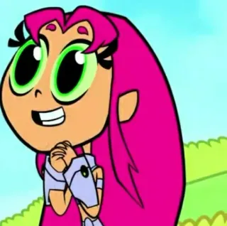 ✨ 8d2c327a Starfire Teen Titans Go! 만화, 스타파이어, 틴 타이탄즈, 캐릭터 telegram sticker