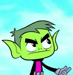 ✨ b887ec73 Beast Boy Teen Titans Go! 비스트 보이, 틴 타이탄즈, 만화 캐릭터, 초록 피부, 슈퍼히어로 telegram sticker