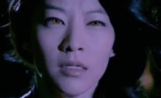 🐺 8826b8ec donna, occhi, spaventoso, faccia, primo piano telegram sticker