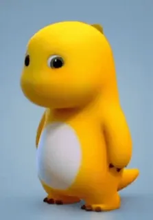 ✨ 2868624f 恐龙, 卡通, 黄色, 可爱, 动物, 角色 telegram sticker