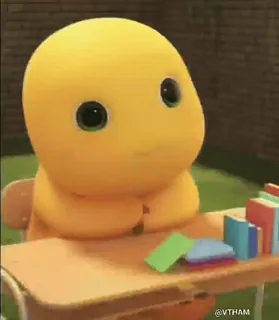 ✨ 3feb09b3 @VTHAM 可爱, 迷人, 卡通, 恐龙, 黄色, 书桌 telegram sticker