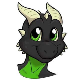 😇 92fa73aa smok, kreskówka, słodki, naklejka, zwierzę, fantasy telegram sticker